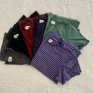 *Set of 6* Pact Softspun Crew Neck T-shirts 100% Organic Cotton Size Large